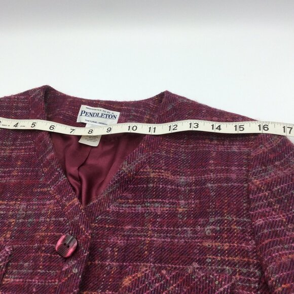 Pendleton Wool Tweed Blazer Jacket Size 10 - Picture 6 of 13